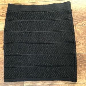 Black sparkle pencil skirt